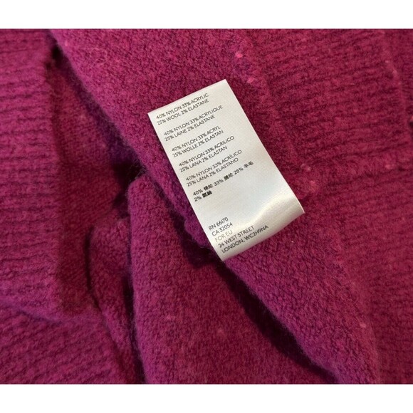 Free People Womens Sweater Purple Echo Beach Cowl Neck Wool Blend Pullover Small - Picture 9 of 10